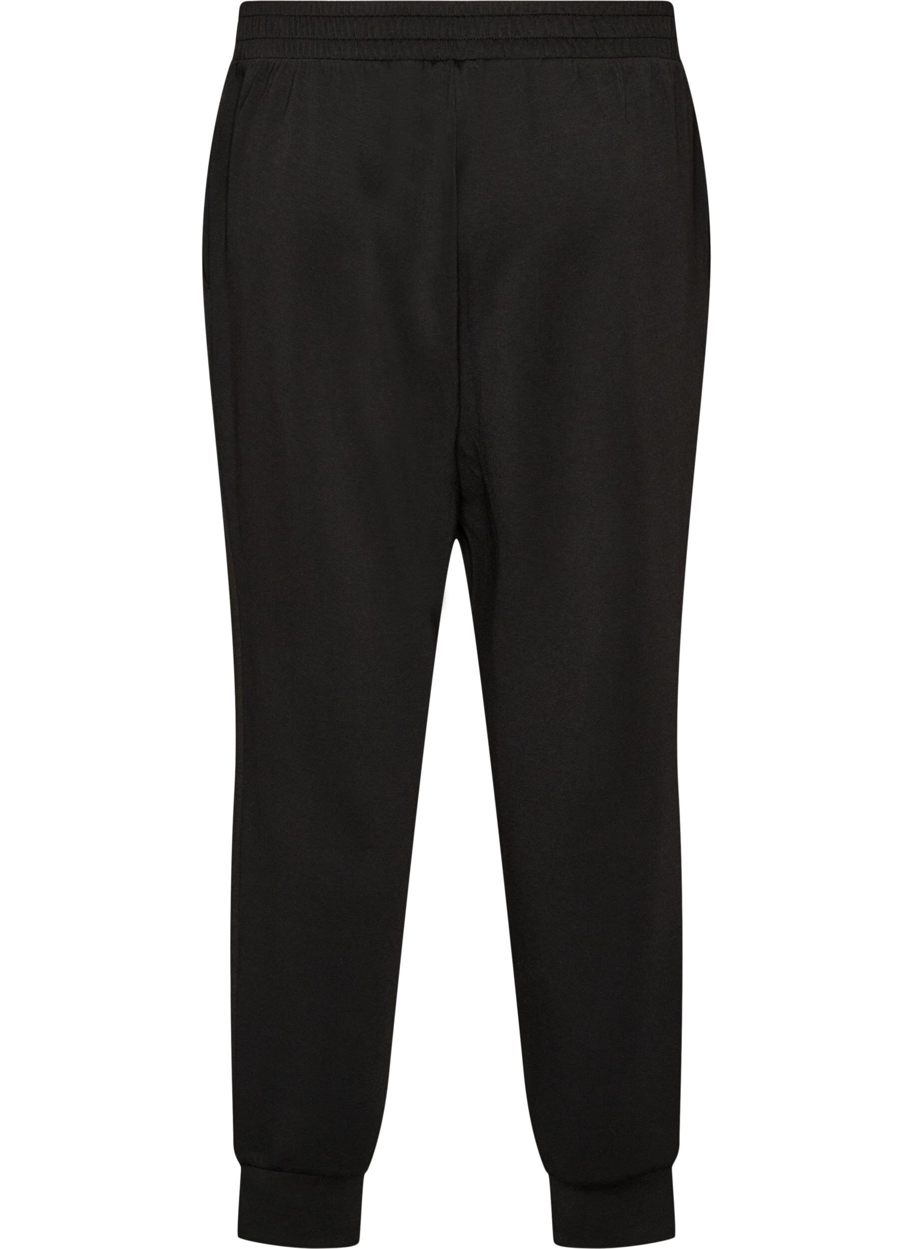 ZizziJerseyhose mit hoher Taille und Taschen, Schwarz, Packshot image number 1