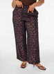 Viskosehose mit elastischem Bund und geraden Beinen, Braun, Model image number 2