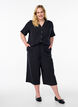 Culotte-Hosen mit hoher Taille, Schwarz, Model image number 0