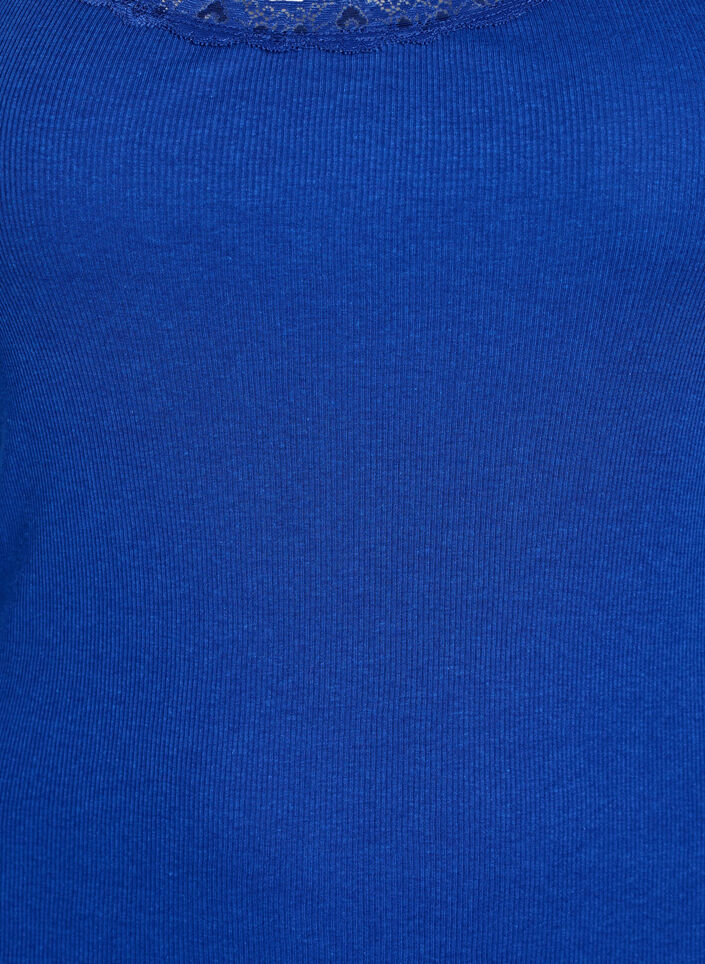 Top mit Spitzen, Blau, Packshot image number 2