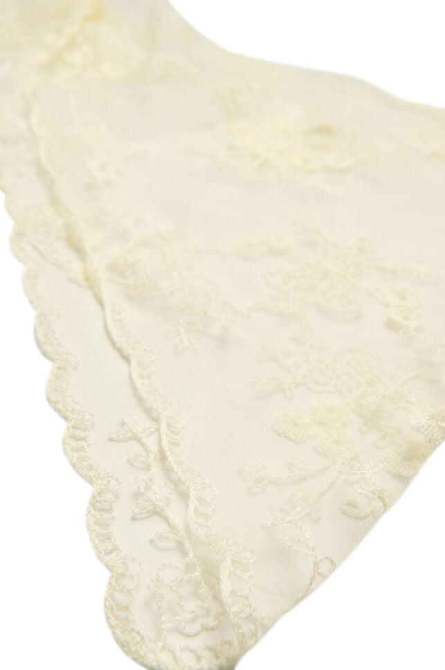 Dreieckiges Spitzentuch, Beige, Packshot image number 1