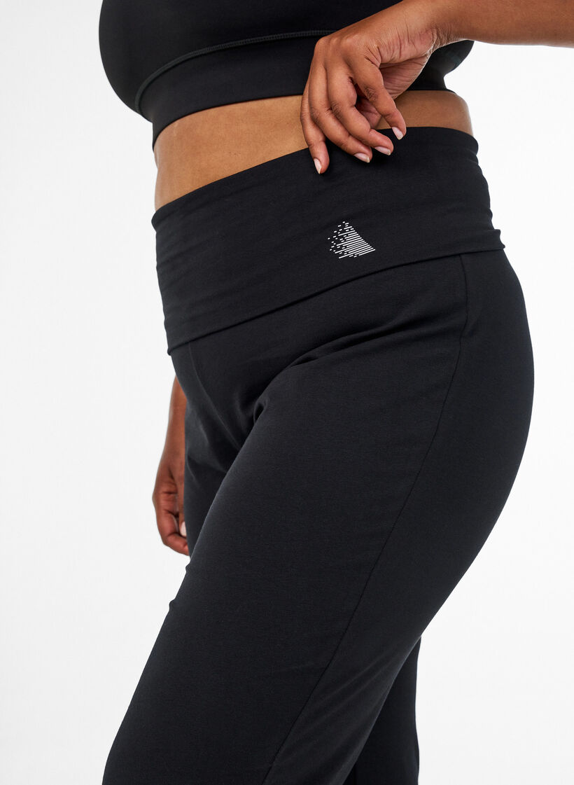 Sporthose aus Baumwolle, Schwarz, Model image number 4