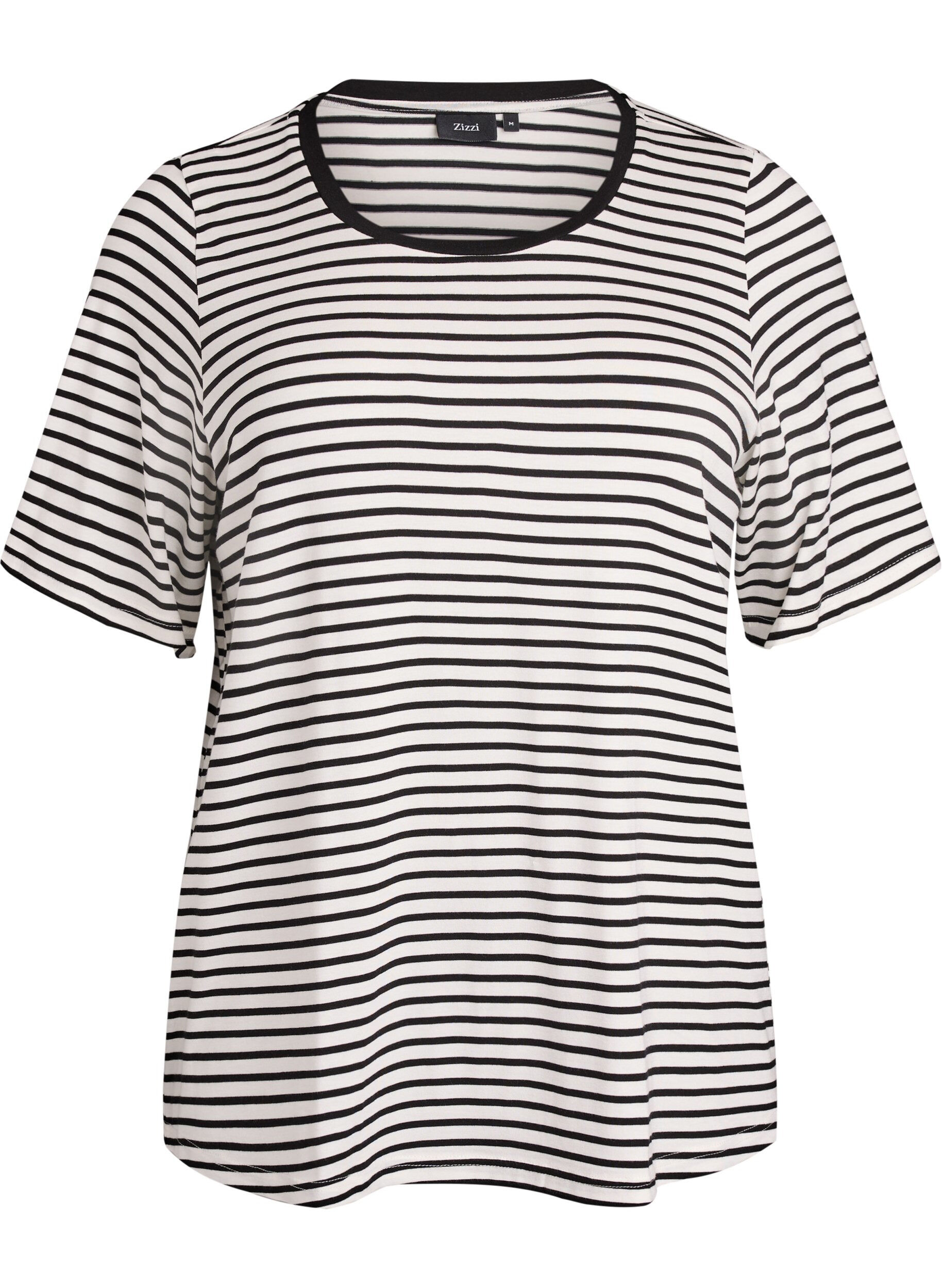 Gestreiftes T-Shirt aus TENCEL&trade; Lyocell