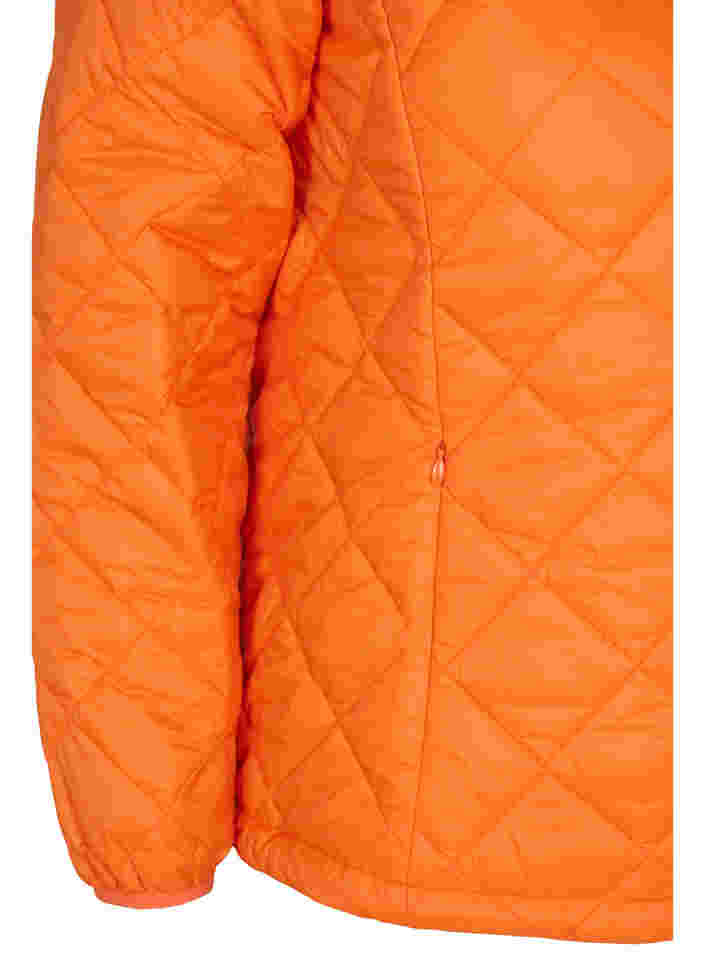 Gesteppte Leichtgewichtsjacke mit Reißverschluss und Taschen, Mandarin Orange, Packshot image number 3