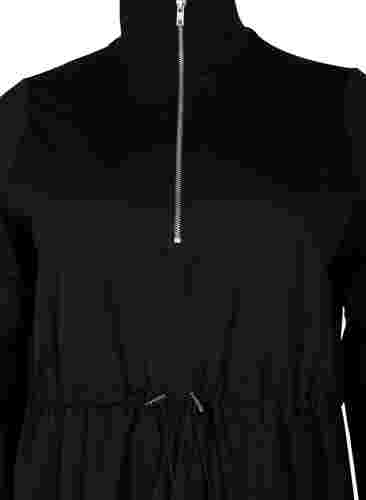 	 Pulloverkleid mit Reißverschluss und Kordelzug, Black, Packshot image number 2