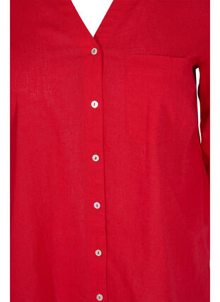 Bluse mit 3/4-Ärmeln und Knöpfen, Chinese Red, Packshot image number 2