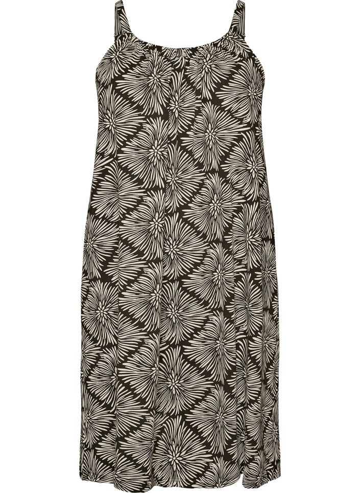 Midi-Tr&auml;gerkleid aus Bio-Baumwolle, Schwarz, Packshot image number 0