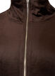 Weicher Cardigan aus Velours mit Rei&szlig;verschluss und hohem Kragen, Braun, Packshot image number 2