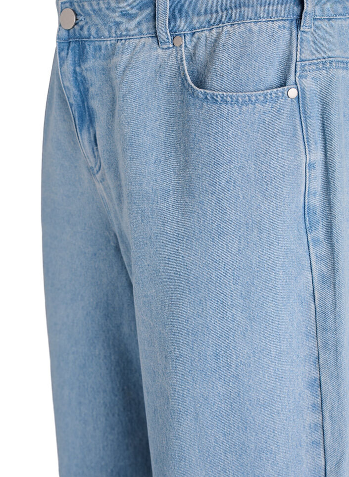 Myra Jeans mit weiter Passform und Blumendetails, Blau, Packshot image number 2