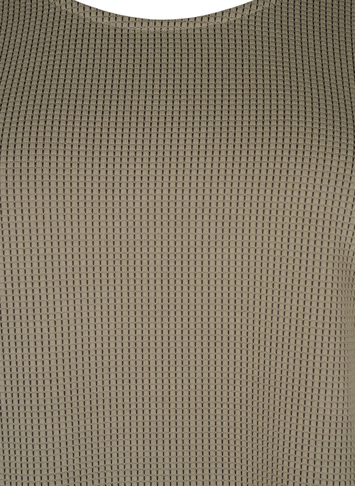 Strukturierte Bluse in A-Linie, Greige, Packshot image number 2