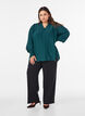Bluse mit R&uuml;schenkragen und Raffung, Gr&uuml;n, Model image number 1