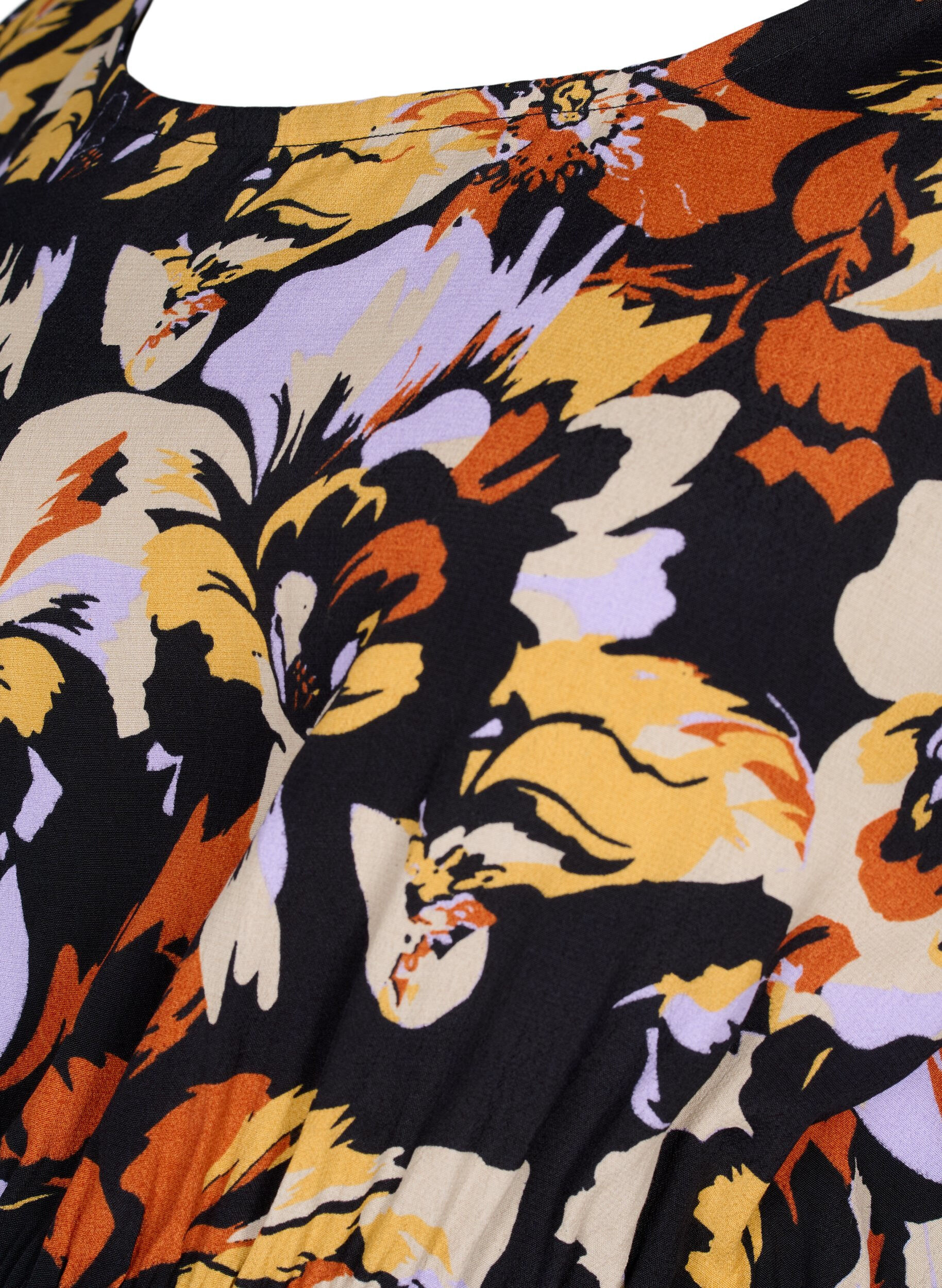 Zizzi Schwangerschaftsbluse aus Viskose mit Print, Black Flower AOP, Packshot image number 2