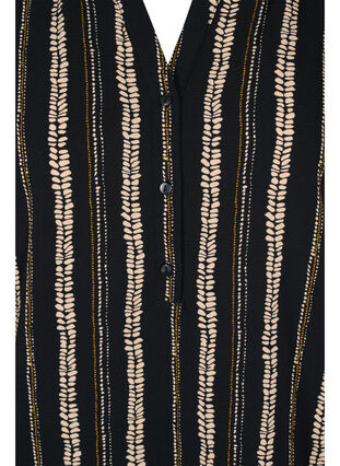 Bluse mit kurzen Ärmeln und V-Ausschnitt, Graphic Stripe, Packshot image number 2