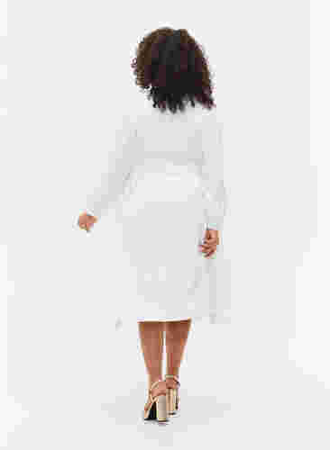 Wickelkleid mit langen Ärmeln, Bright White, Model image number 1