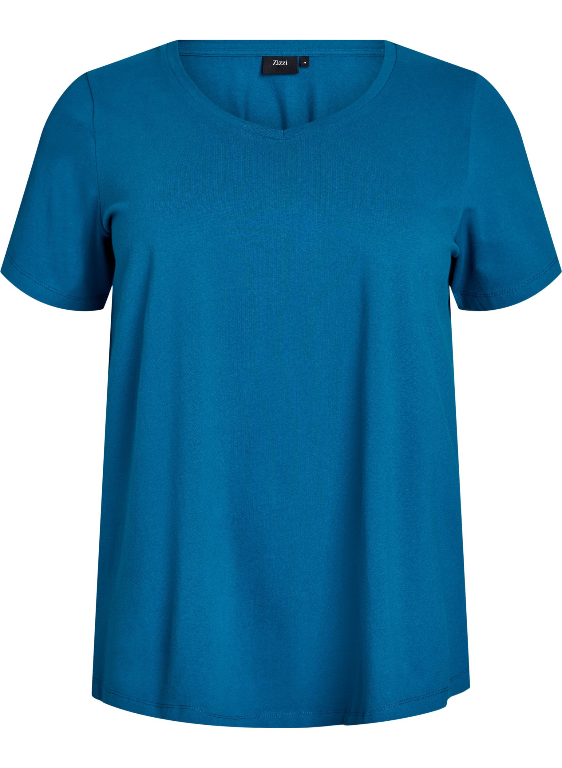 Einfarbiges basic T-Shirt aus Baumwolle