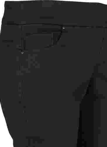 Eng anliegende Caprihose aus einer Baumwollmischung, Black, Packshot image number 2