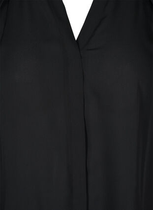 Langarmhemd mit Rüschenkragen, Black, Packshot image number 2