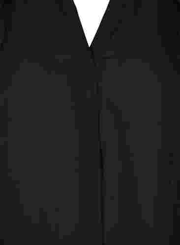 Langarmhemd mit Rüschenkragen, Black, Packshot image number 2