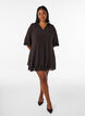 A-Linien-Kleid mit gestuften R&uuml;schen, Braun, Model image number 1