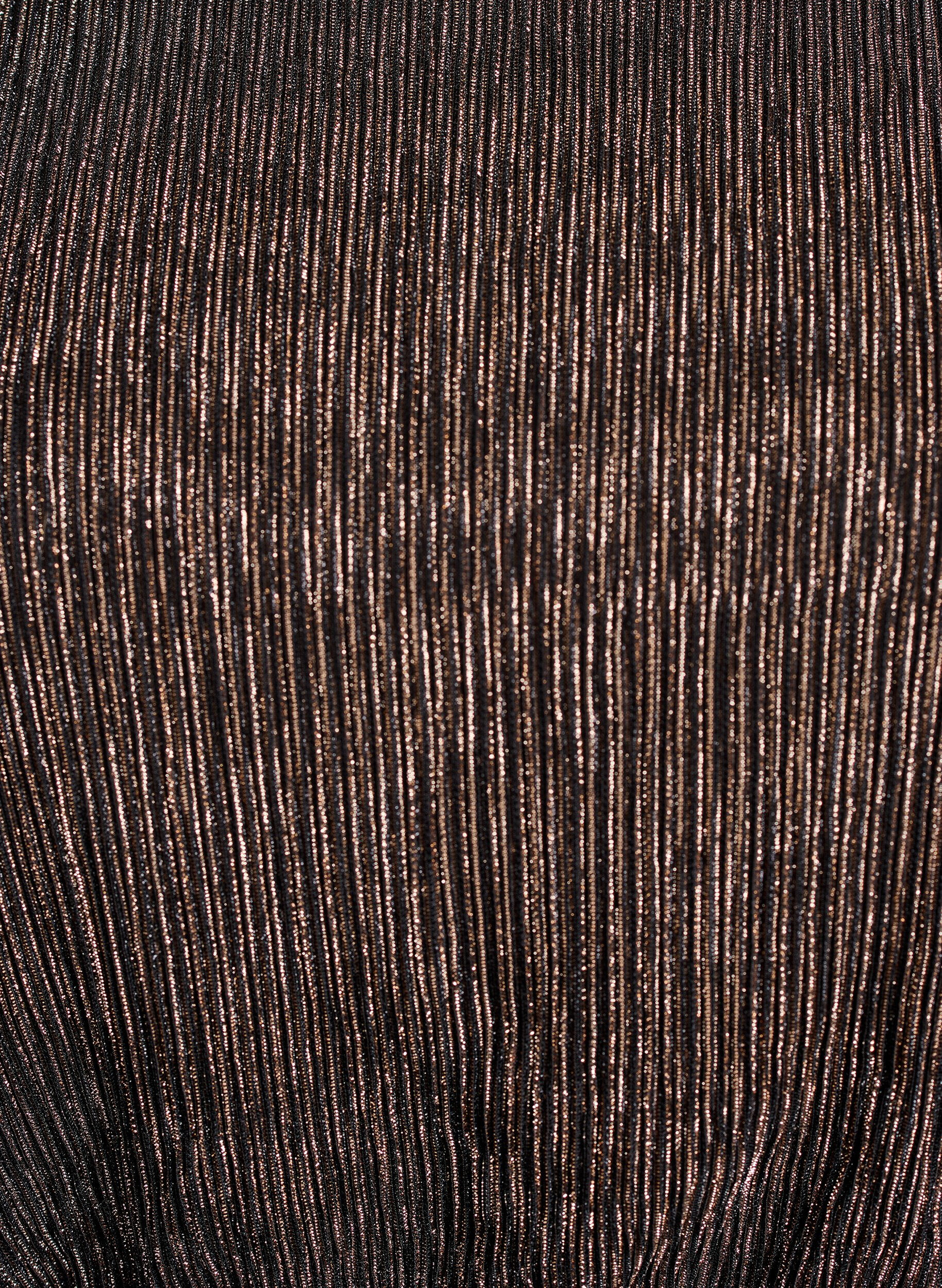 Zizzi Kurzes Kleid mit Glitzerstreifen und langen &Auml;rmeln, Schwarz, Packshot image number 2