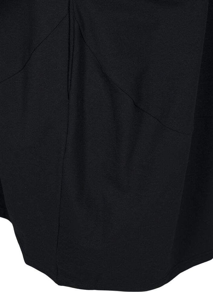 Baumwollkleid mit Ballon-Passform, Schwarz, Packshot image number 4