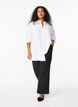Langes Viskose-Shirt mit Spitzendetail, Bright White, Model image number 2