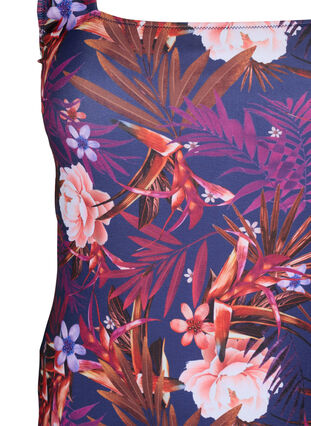 Badeanzug mit Blumenprint, Purple Flower, Packshot image number 2