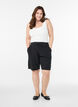 Lockere Shorts aus Baumwolle mit Taschen, Schwarz, Model image number 1