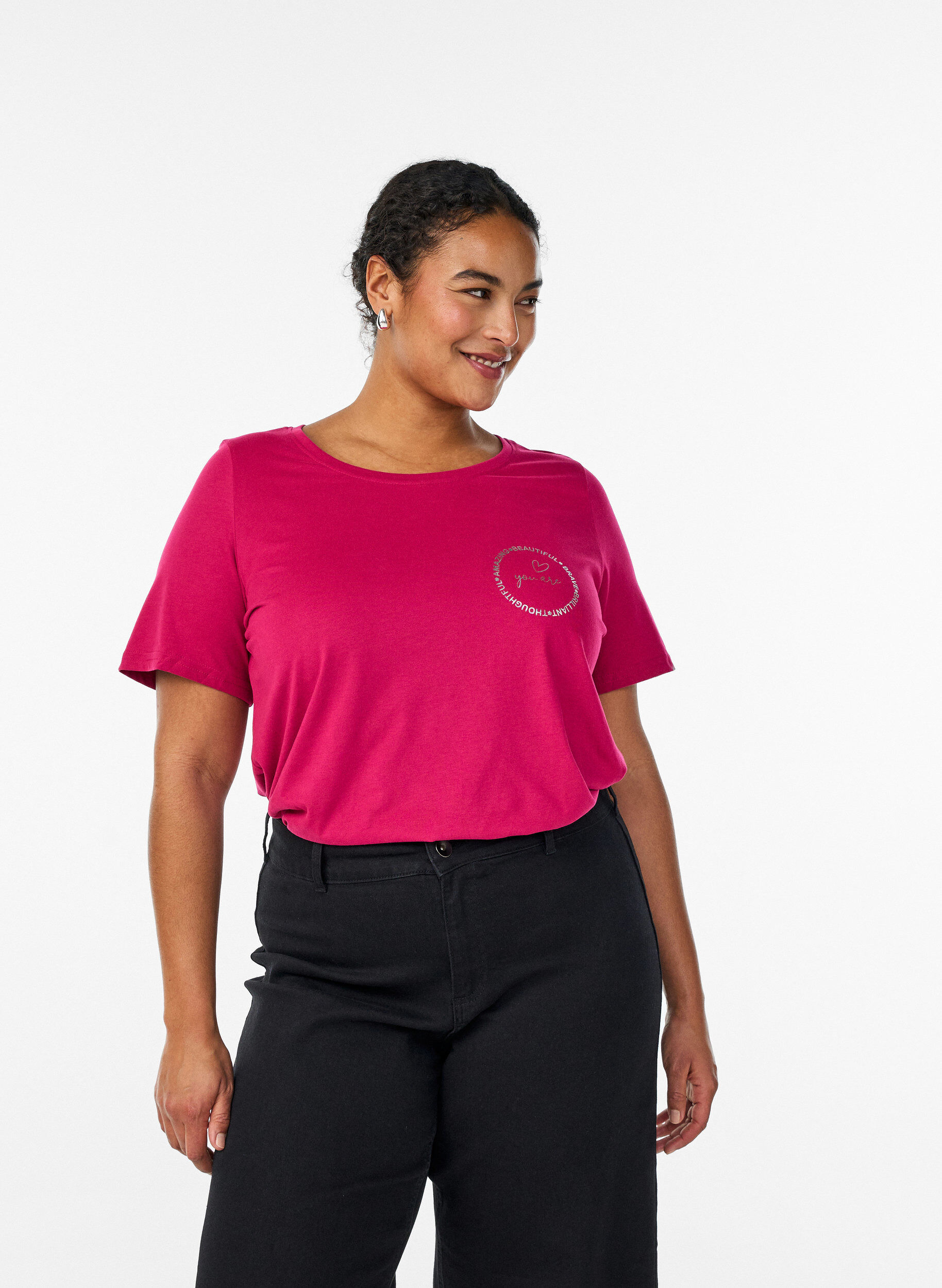 FLASH - T-Shirt mit Print, Rot, Model