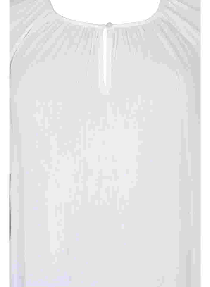Kurzärmeliges Kleid aus Viskose, Bright White, Packshot image number 2