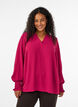 Bluse mit Smockb&uuml;ndchen und V-Ausschnitt, Rot, Model image number 0