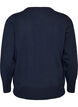 Feinstrick-Strickjacke mit Rundhalsausschnitt, Blau, Packshot image number 1