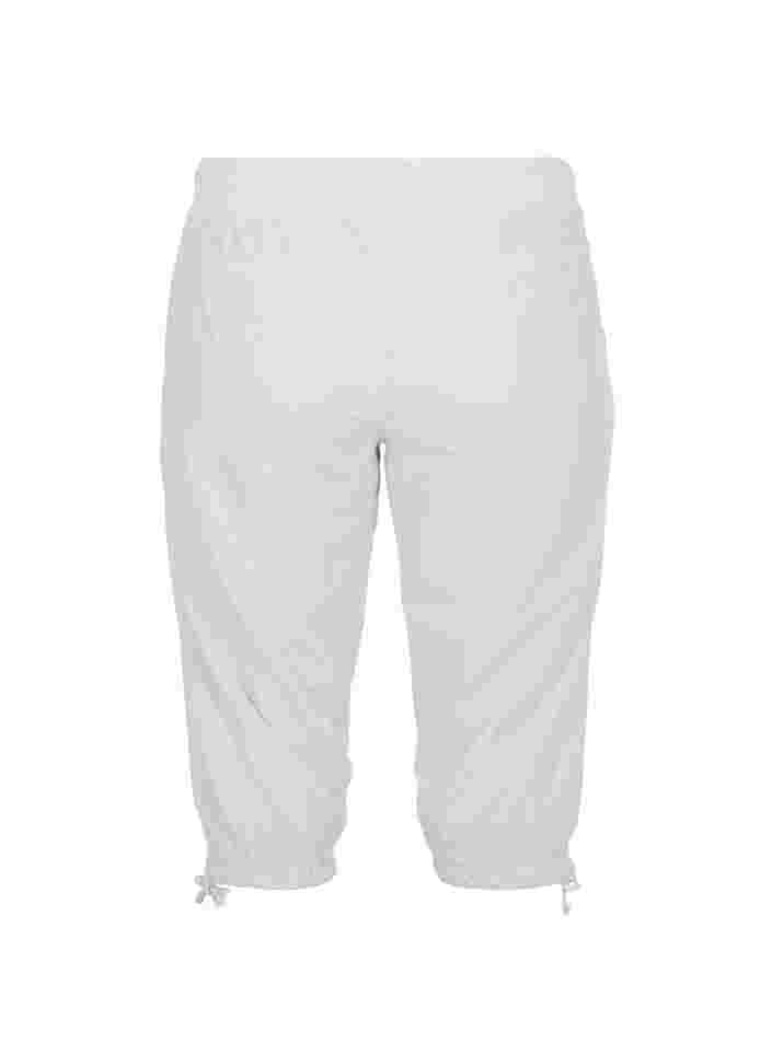 Lockere Caprihose aus Baumwolle, Bright White, Packshot image number 1