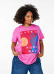 T-Shirt mit einem grafischen Sommermotiv, Pink, Model image number 0