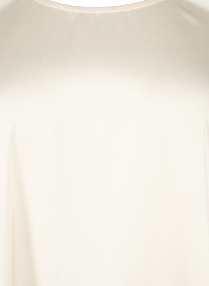  Satinbluse mit halblangen Ärmeln, Champagne, Packshot image number 2