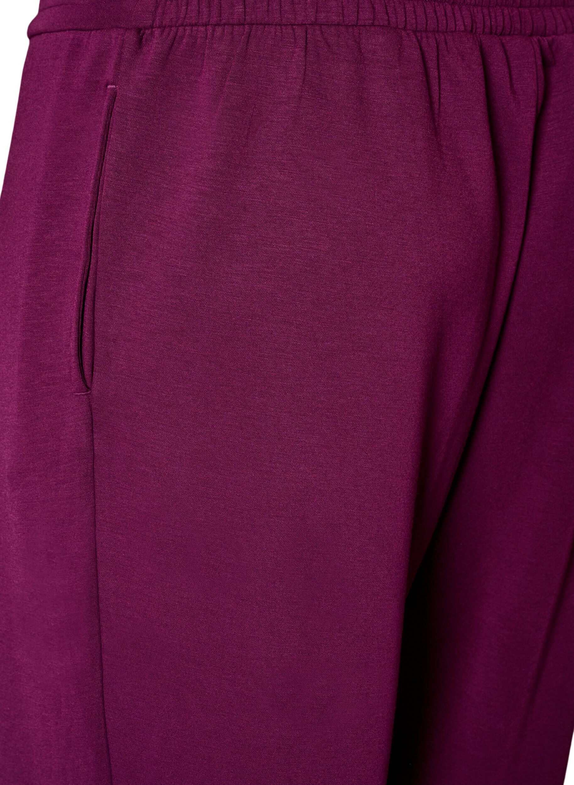 ZizziJerseyhose mit hoher Taille und Taschen, Lila, Packshot image number 3