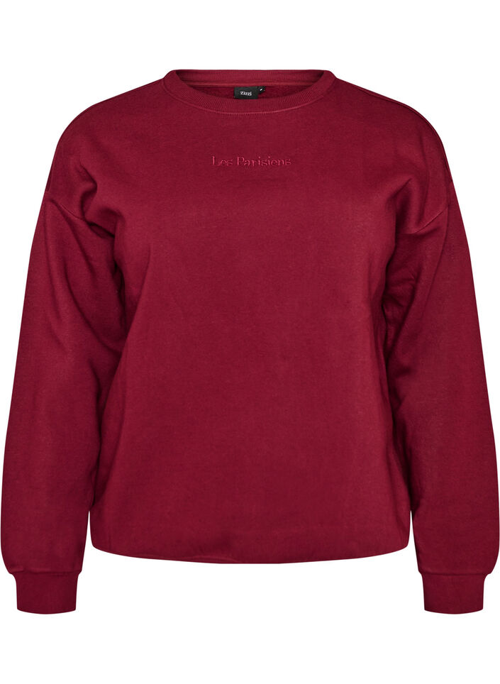 Sweatshirt mit Textaufdruck, Rot, Packshot image number 0