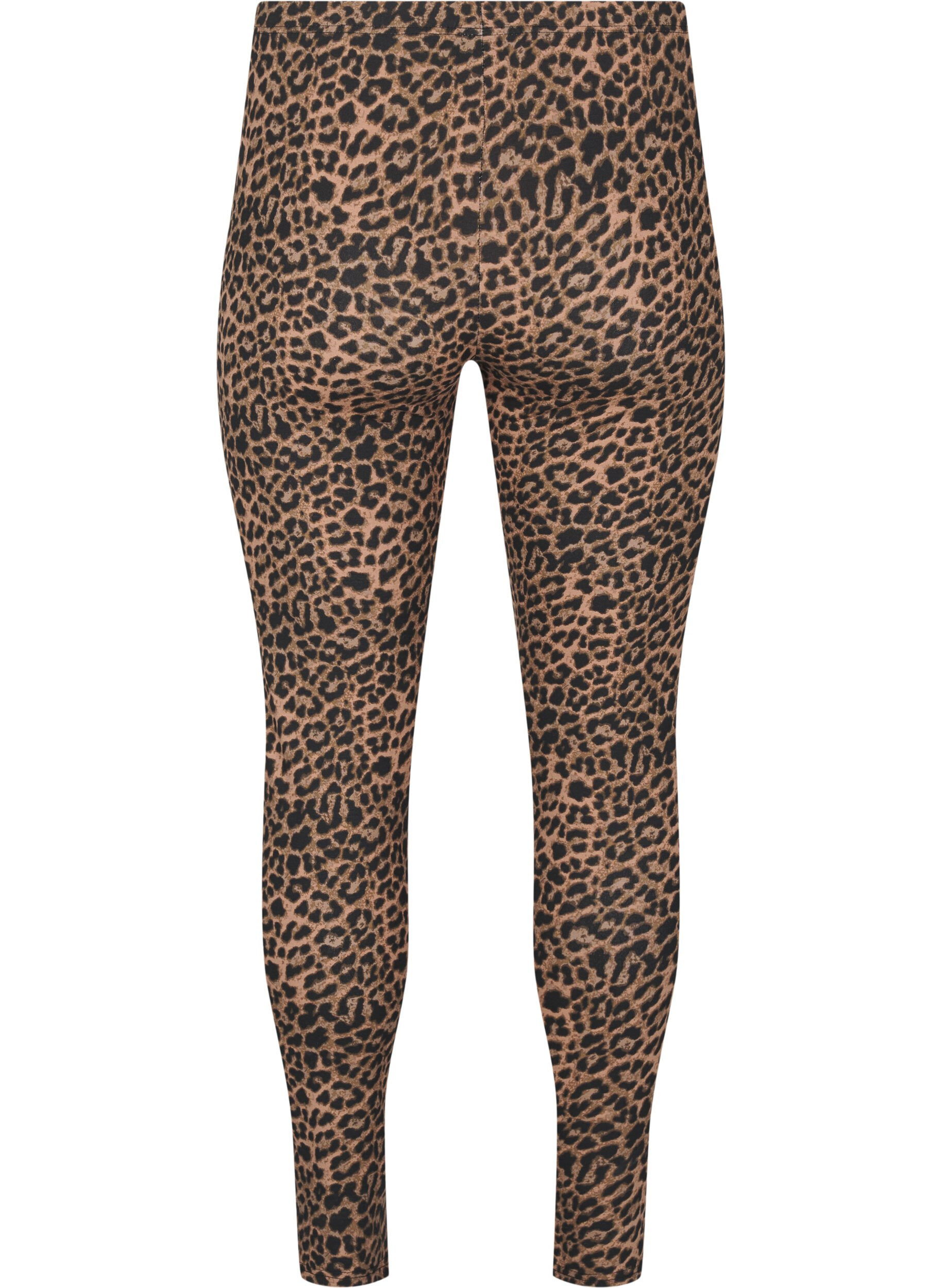 Zizzi Leggings aus Viskose mit Zebraprint, Schwarz, Packshot image number 1