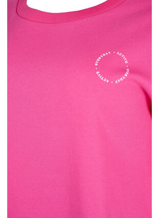 Sweatshirt aus Baumwolle mit Print, Fuchsia Purple, Packshot image number 2