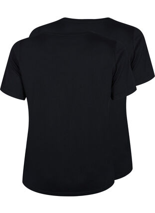 FLASH - 2er-Pack T-Shirts mit Rundhalsausschnitt, Black/Black, Packshot image number 1