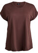 Kurz&auml;rmeliges T-Shirt aus Baumwollmischgewebe, Braun, Packshot image number 0