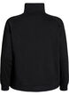 Sweatjacke mit hohem Kragen und Rei&szlig;verschluss, Schwarz, Packshot image number 1
