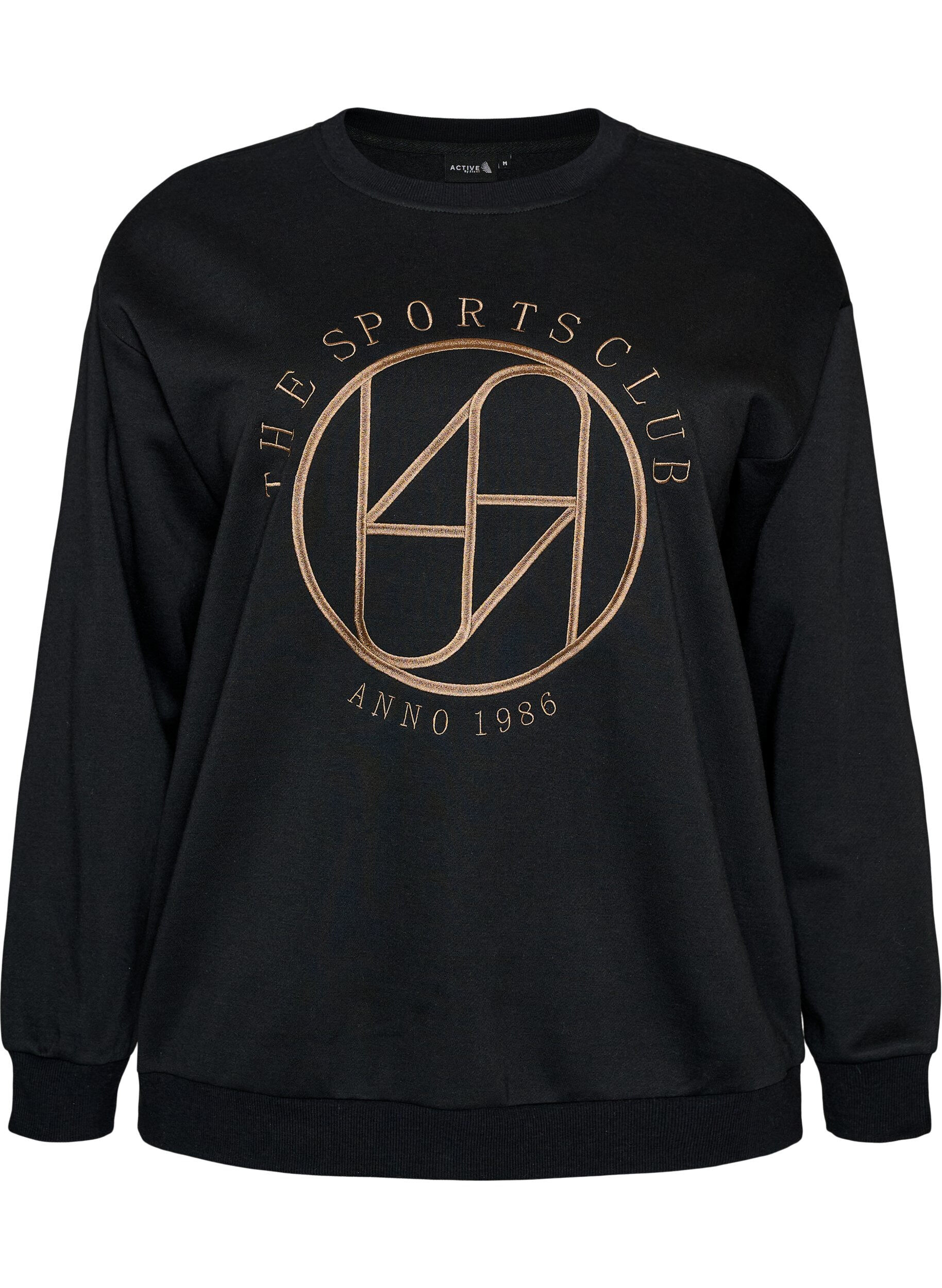 Sweatshirt mit gesticktem Text