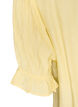Kurz&auml;rmelige Bluse aus einer Viskosemischung mit Struktur und R&uuml;schen&auml;rmeln, Gelb, Packshot image number 3