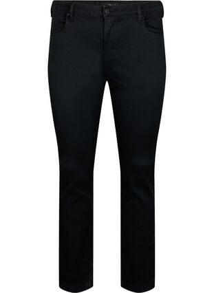 Slim Fit Emily Jeans mit normaler Taillenhöhe, Black, Packshot image number 0