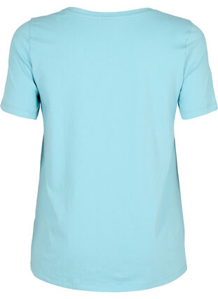 Einfarbiges basic T-Shirt aus Baumwolle, Reef Waters, Packshot image number 1