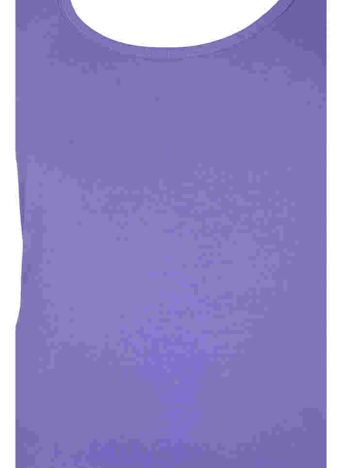 Einfarbiges basic Top aus Baumwolle, Ultra Violet, Packshot image number 2