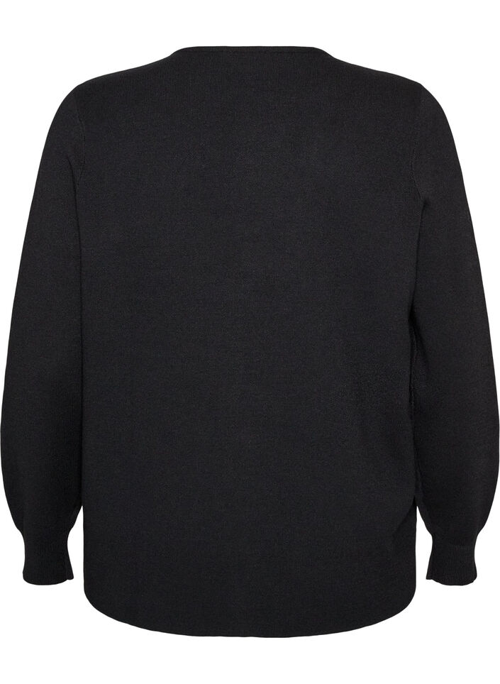 Strickjacke mit 2-Wege-Rei&szlig;verschluss, Schwarz, Packshot image number 1