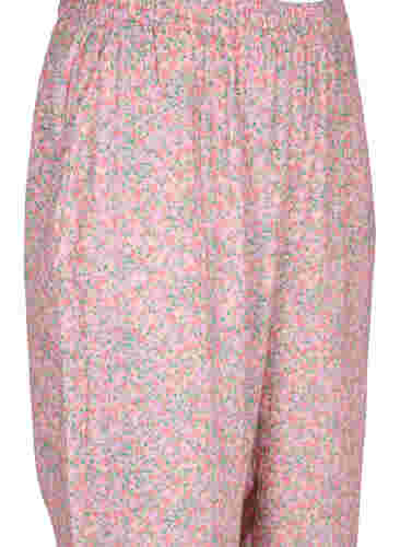 Pyjamahose aus Baumwolle mit Blumenmuster, Powder Pink, Packshot image number 2