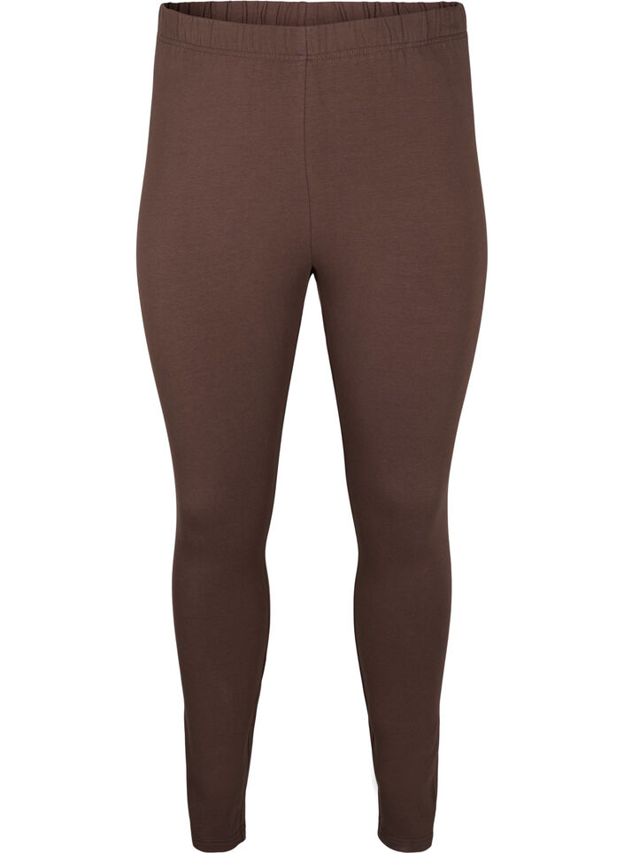 Gefütterte Baumwollleggings., Braun, Packshot image number 0